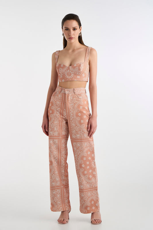 BANDANA FLAIR PANTS PINK