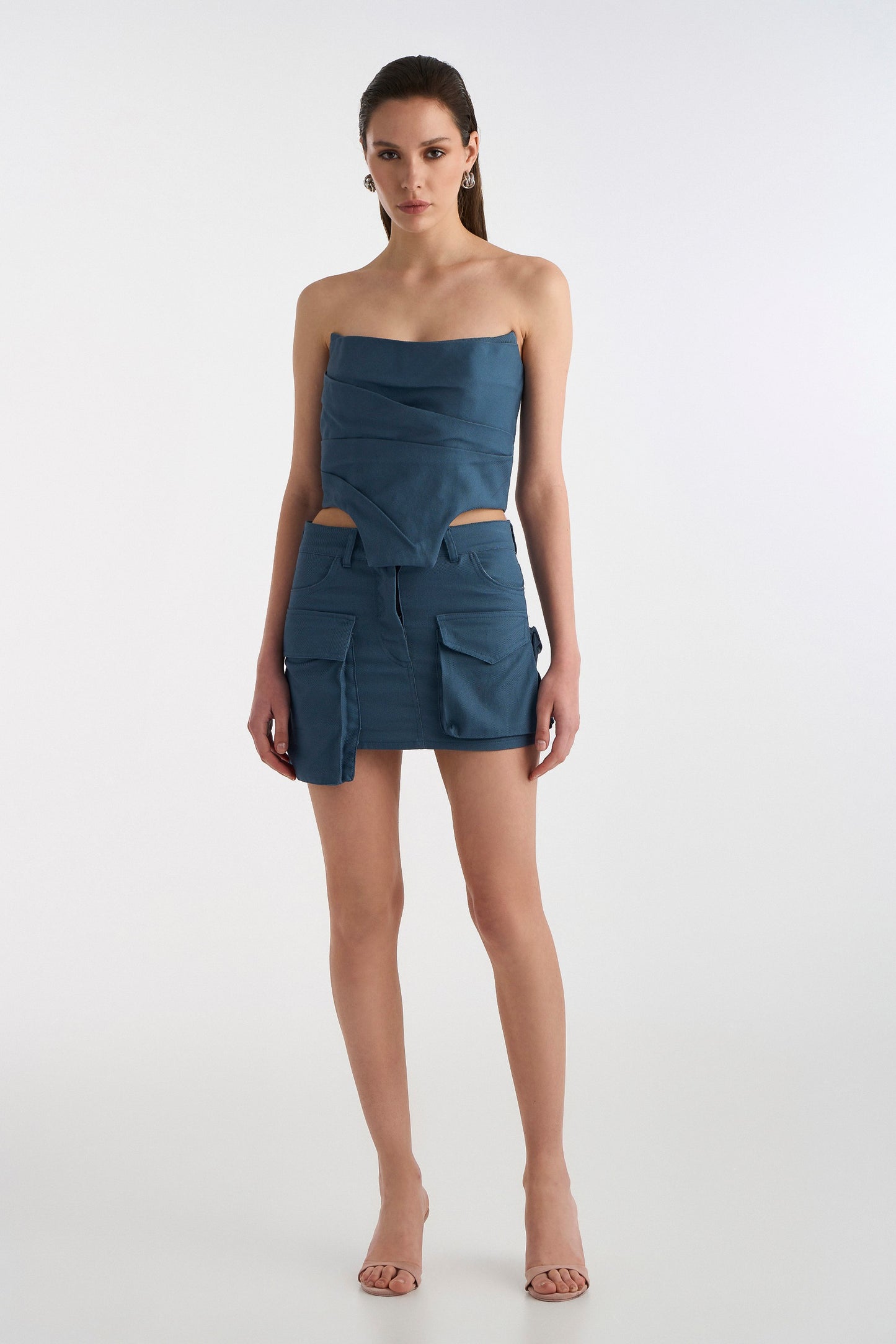 BLUE DENIM BUSTIER