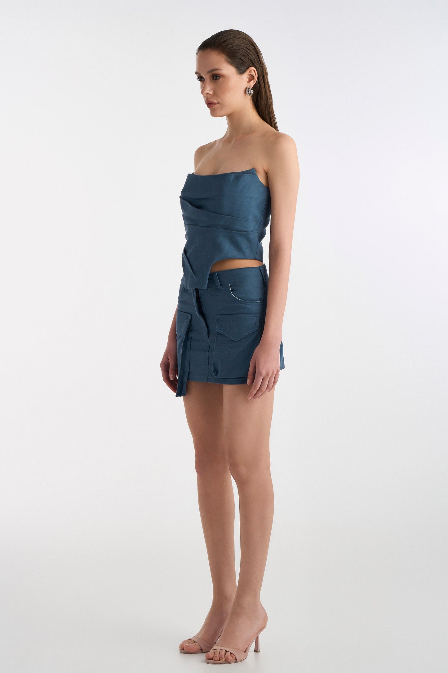 BLUE DENIM BUSTIER