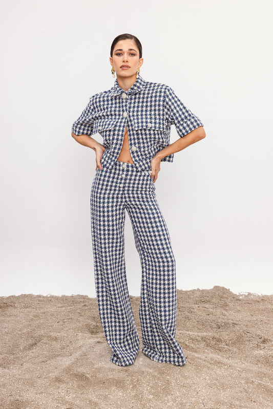 TWEED TOP WITH BUTTONS