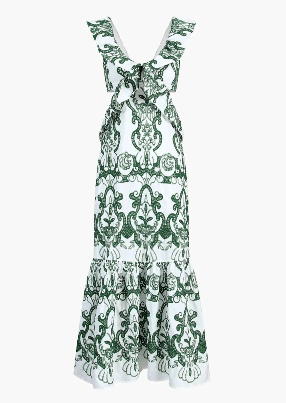 Sorrento Dress Green White