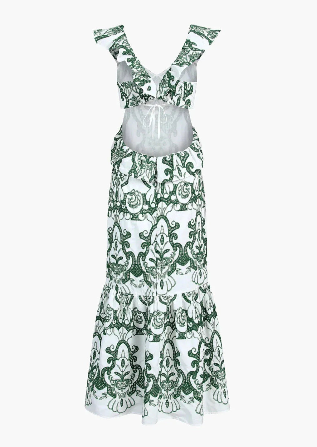 Sorrento Dress Green White
