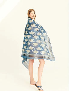 ROYAL BLUE BANGEL TIGER PAREO