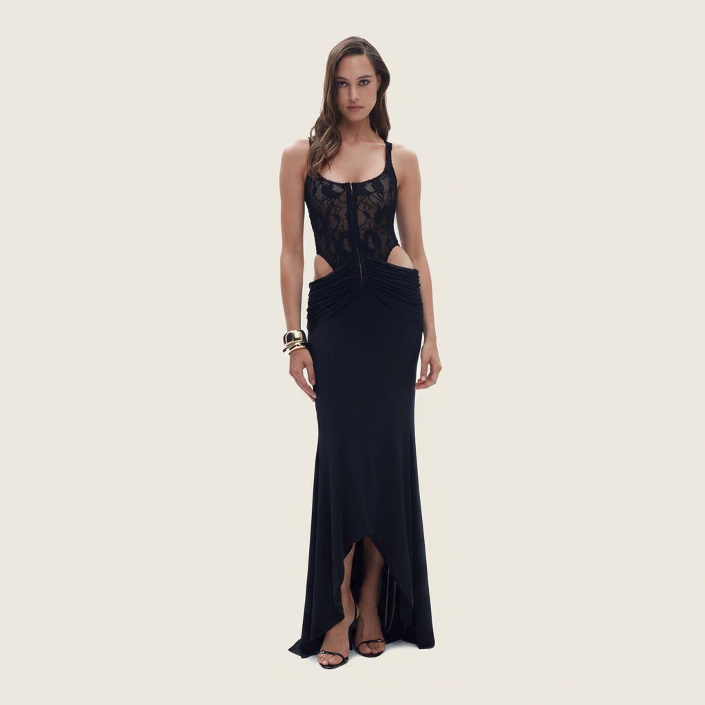 alex black dresses ALEXANDRA DRESS Size:2X The sleeves are long Fall2023 Simple Chic Little Black