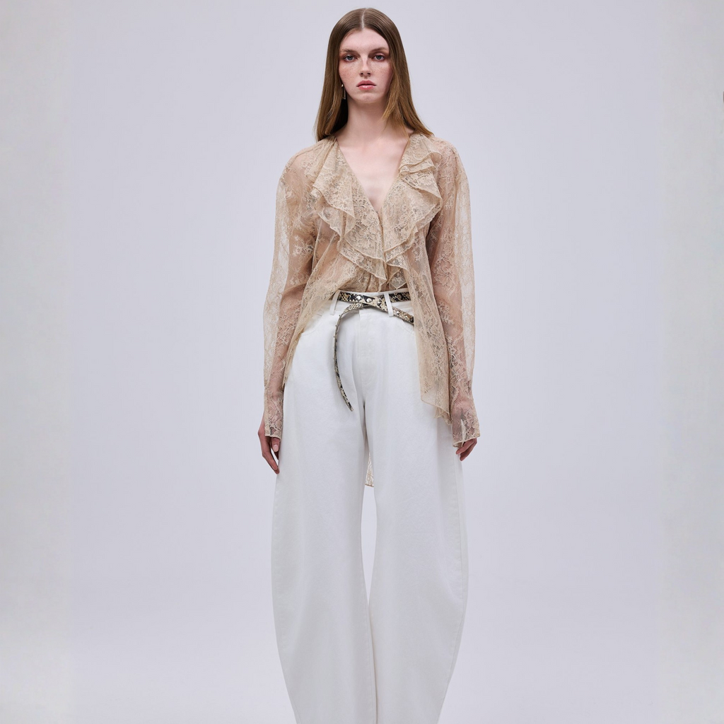 BARREL WHITE PANTS