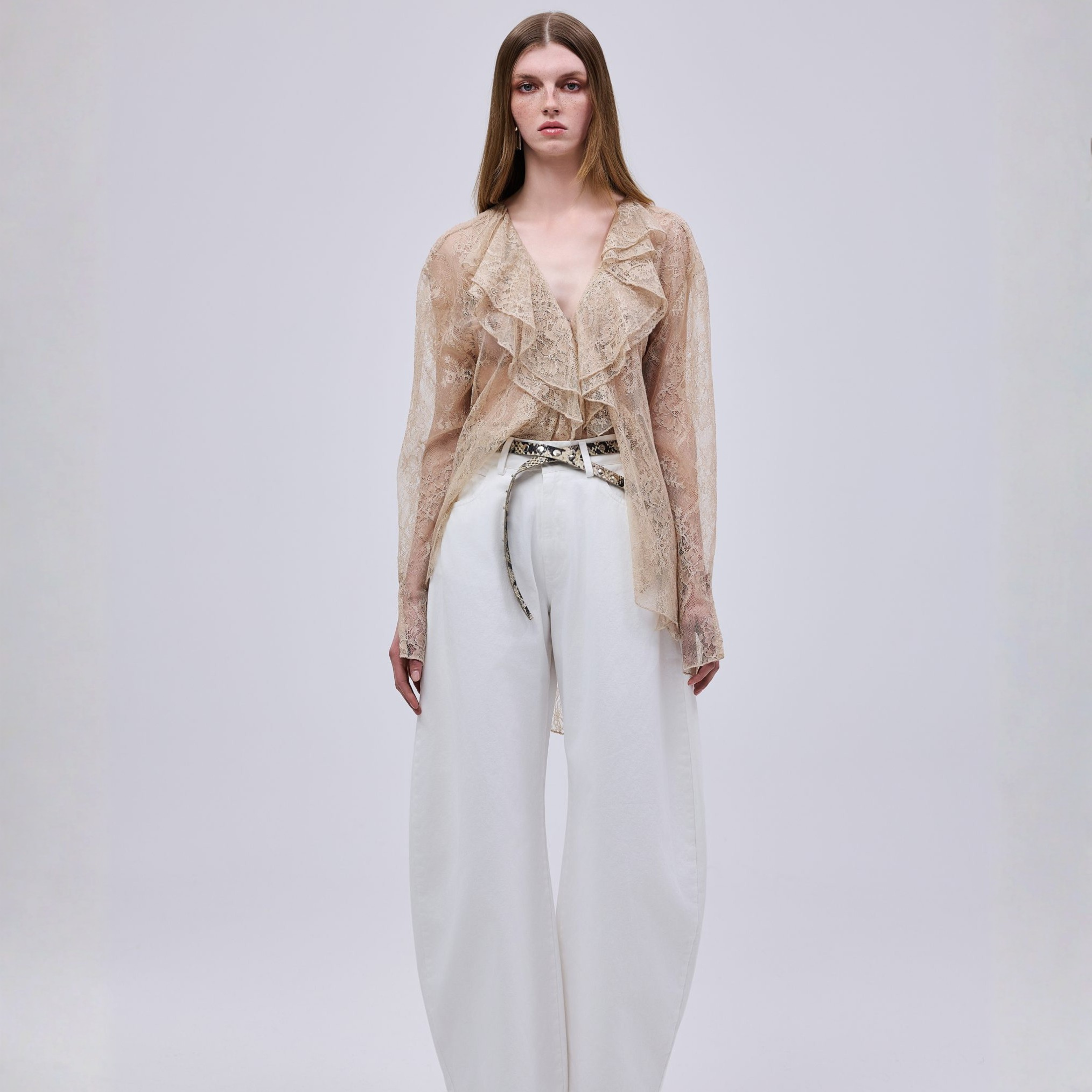 BARREL WHITE PANTS