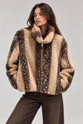 FAUX-FUR JACKET WITH BAMBI PRINT