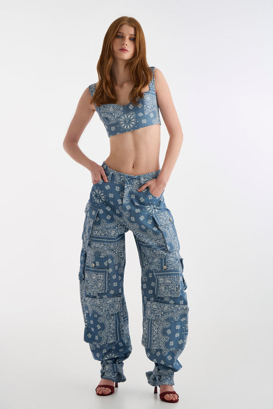 BANDANA TOP BLUE