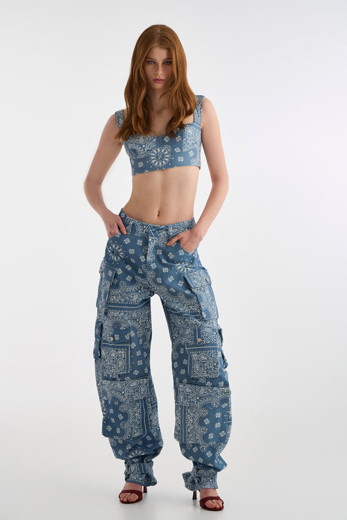 BANDANA TOP BLUE