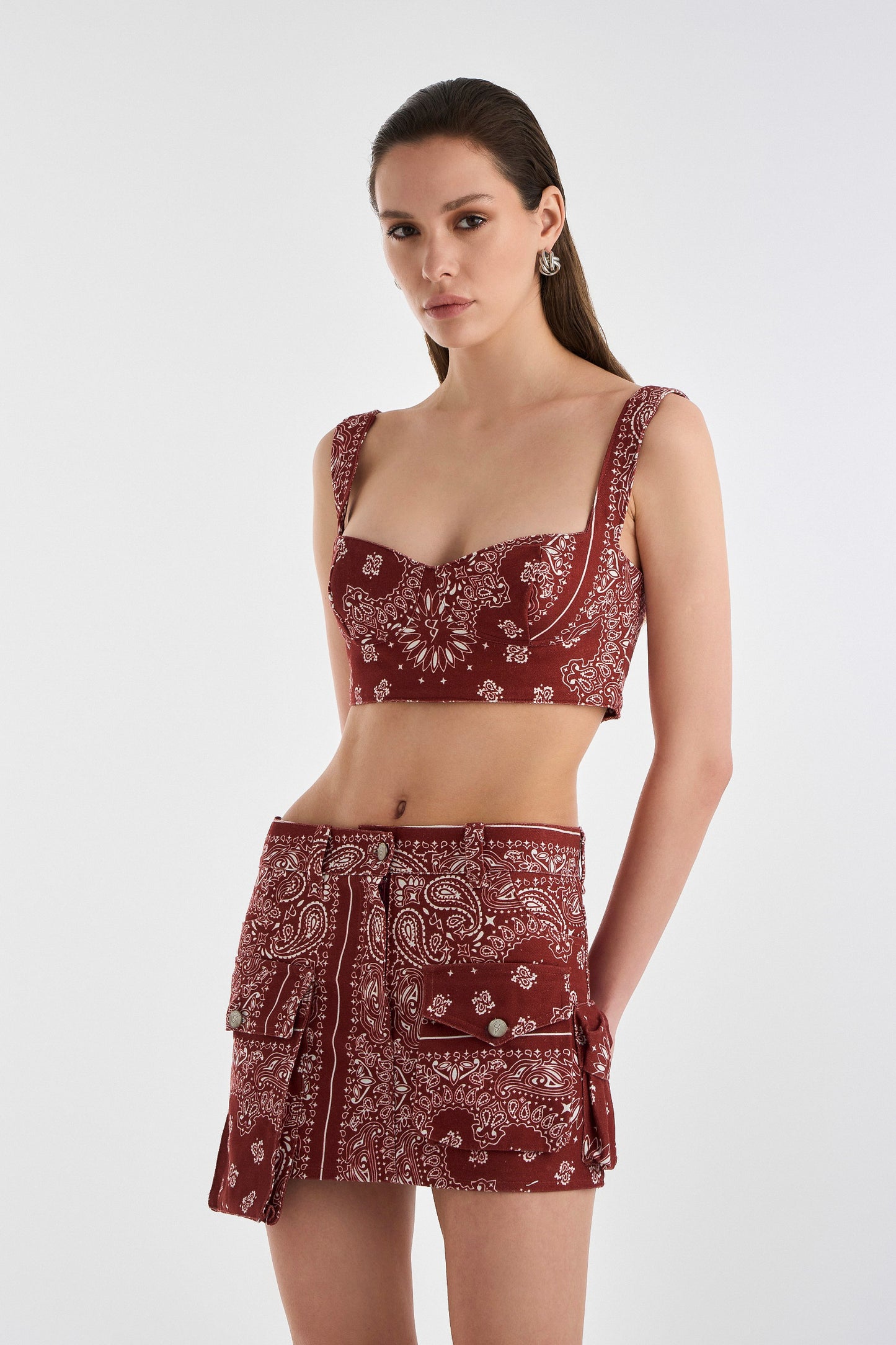 BANDANA TOP BURGUNDY