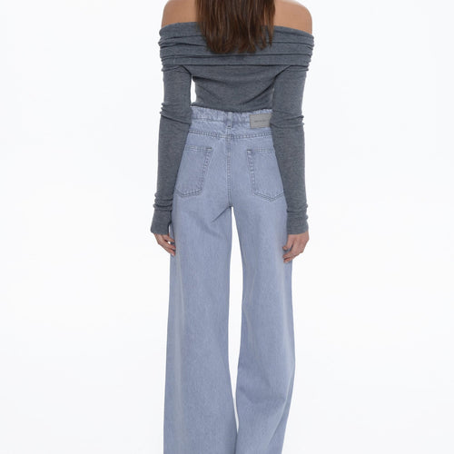 BELEN WIDE LEG PLATINUM GREY