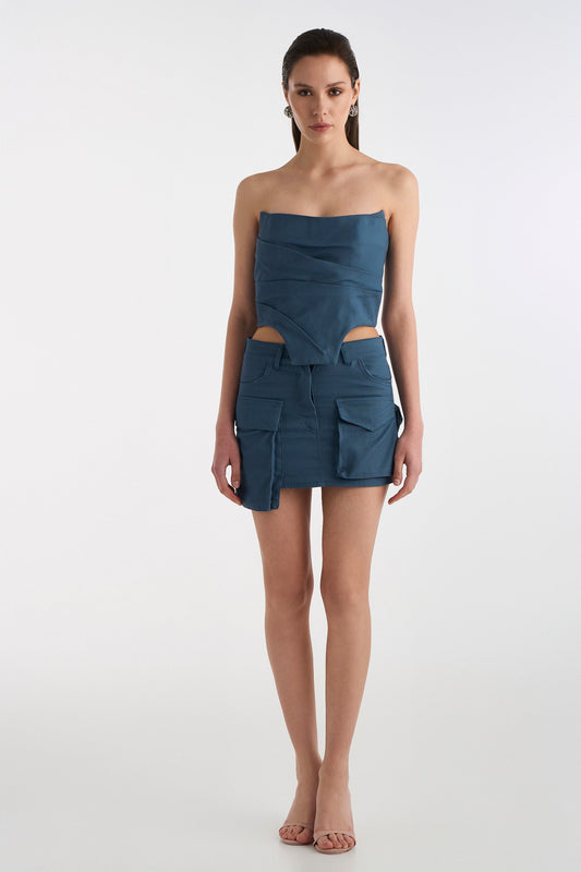 BLUE DENIM BUSTIER