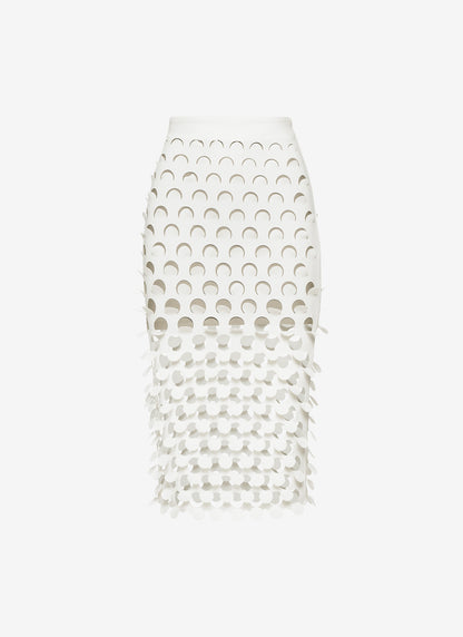 MINI BODY CONE SKIRT WHITE