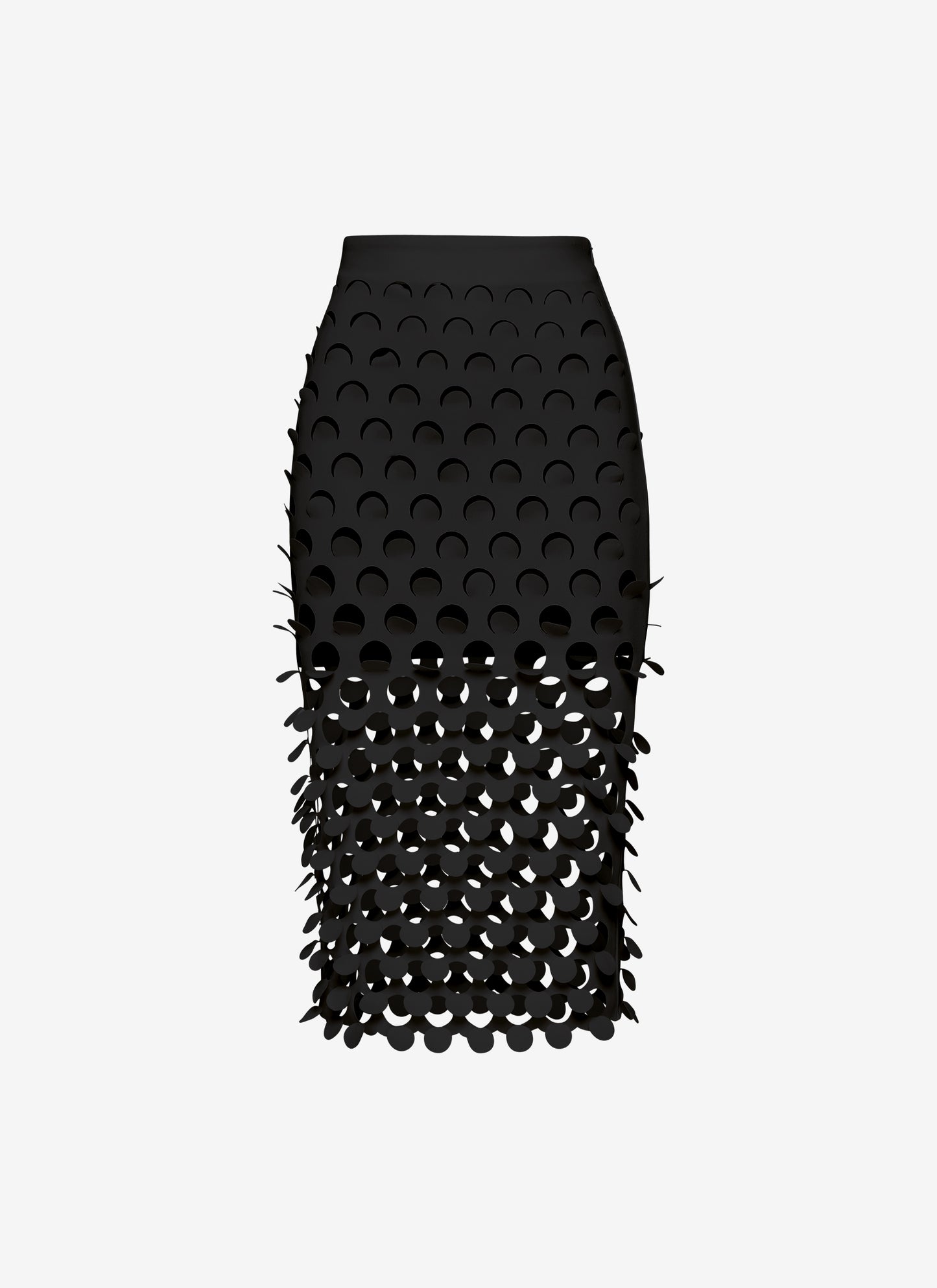 MIDY BODY CONE SKIRT BLACK