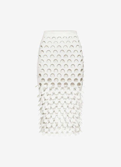 MINI BODY CONE SKIRT WHITE