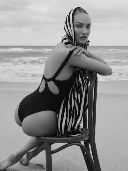 BLACK FLOE ONE PIECE SWIMSUIT
