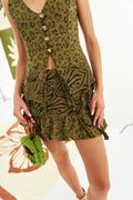 GO WILD MINI SKIRT OLIVE