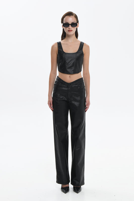 HANNA FOIL BLACK DENIM