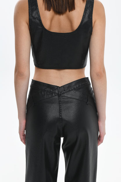 HANNA FOIL BLACK DENIM