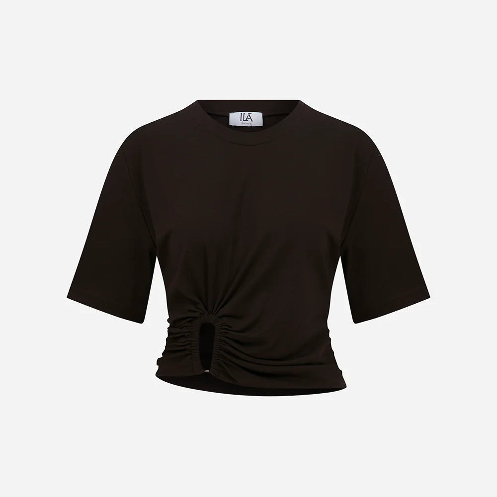 JESS ACCESSORY-DETAIL T-SHIRT WOMAN KNITTED