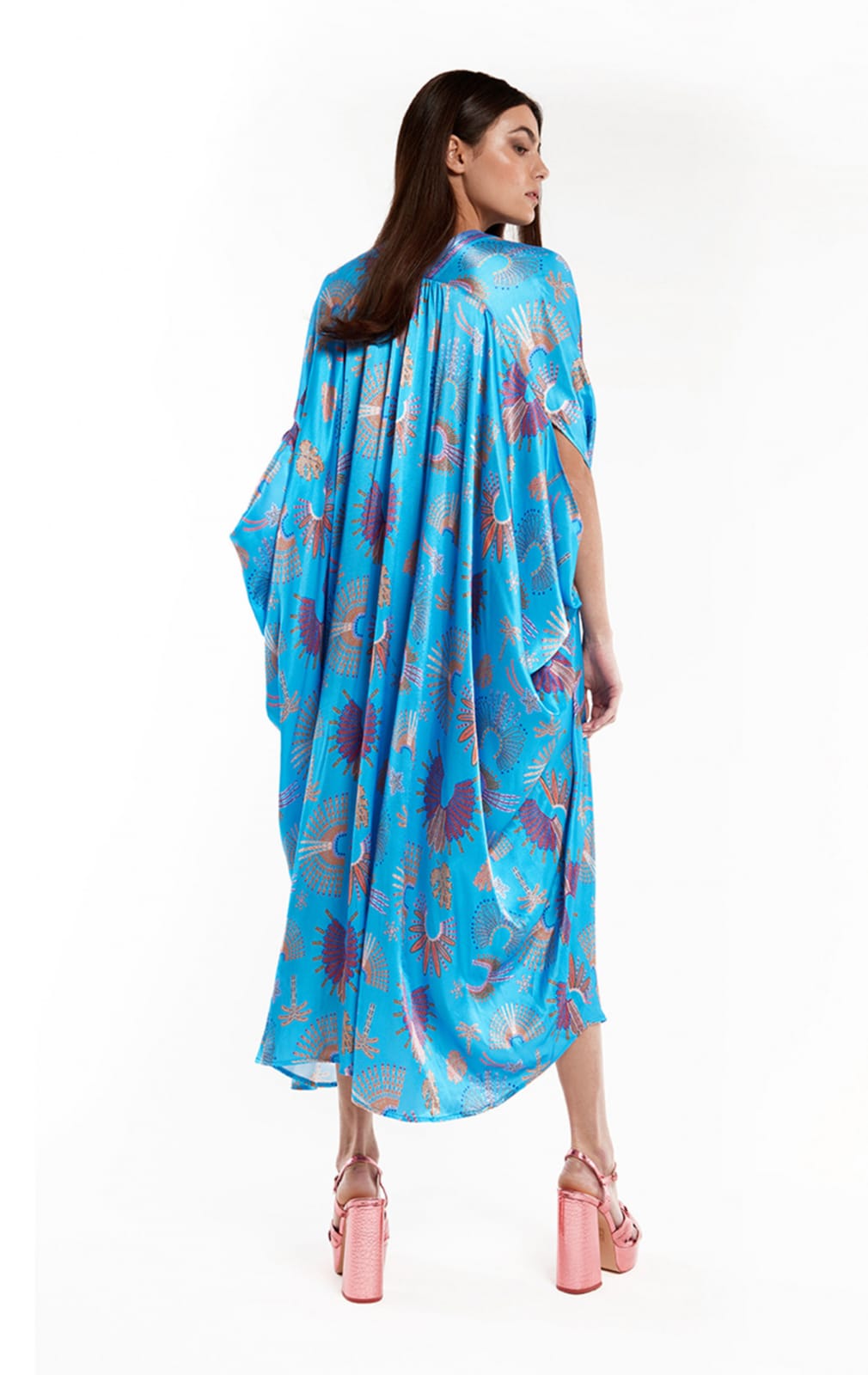 SATIN KIMONO BLUE