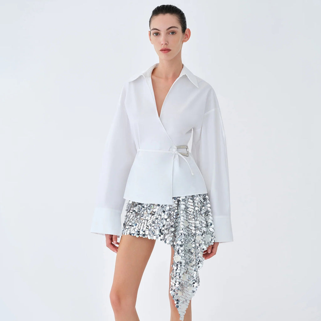 LEE DRAPED POPLIN SHIRT