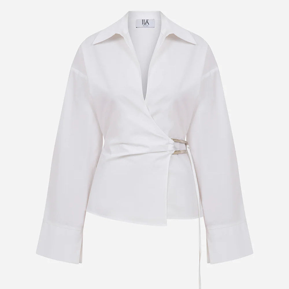 LEE DRAPED POPLIN SHIRT