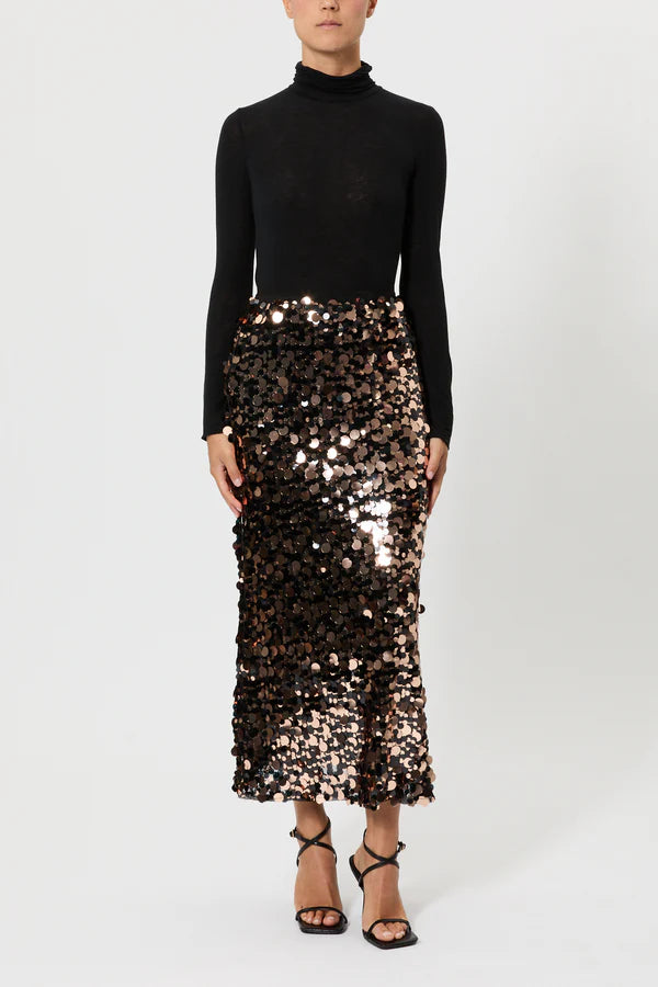 LONG SEQUIN SKIRT