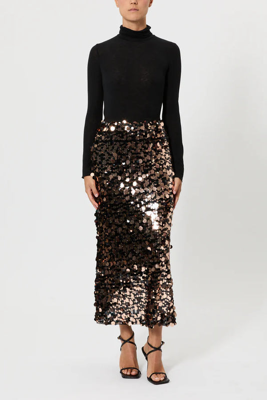 LONG SEQUIN SKIRT