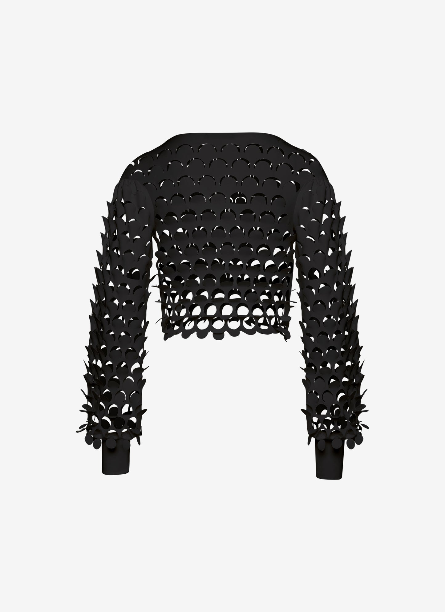 CROPPED LONG SLEEVE TOP BLACK