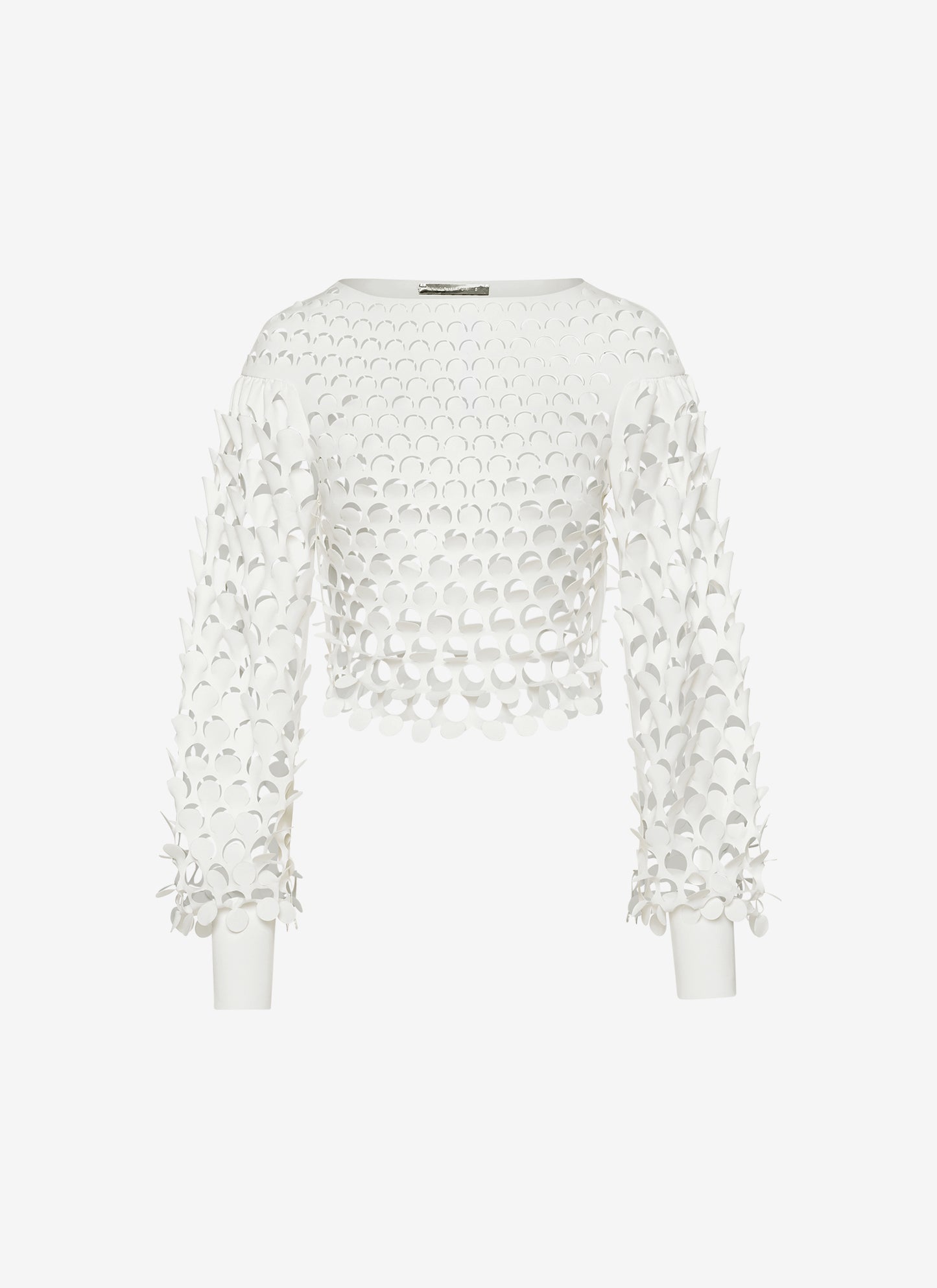 CROPPED LONG SLEEVE TOP WHITE