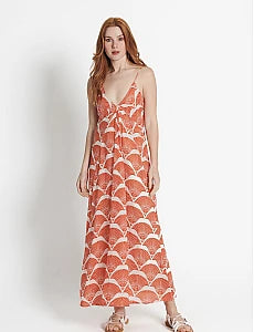 ORANGE LOTUS DRESS