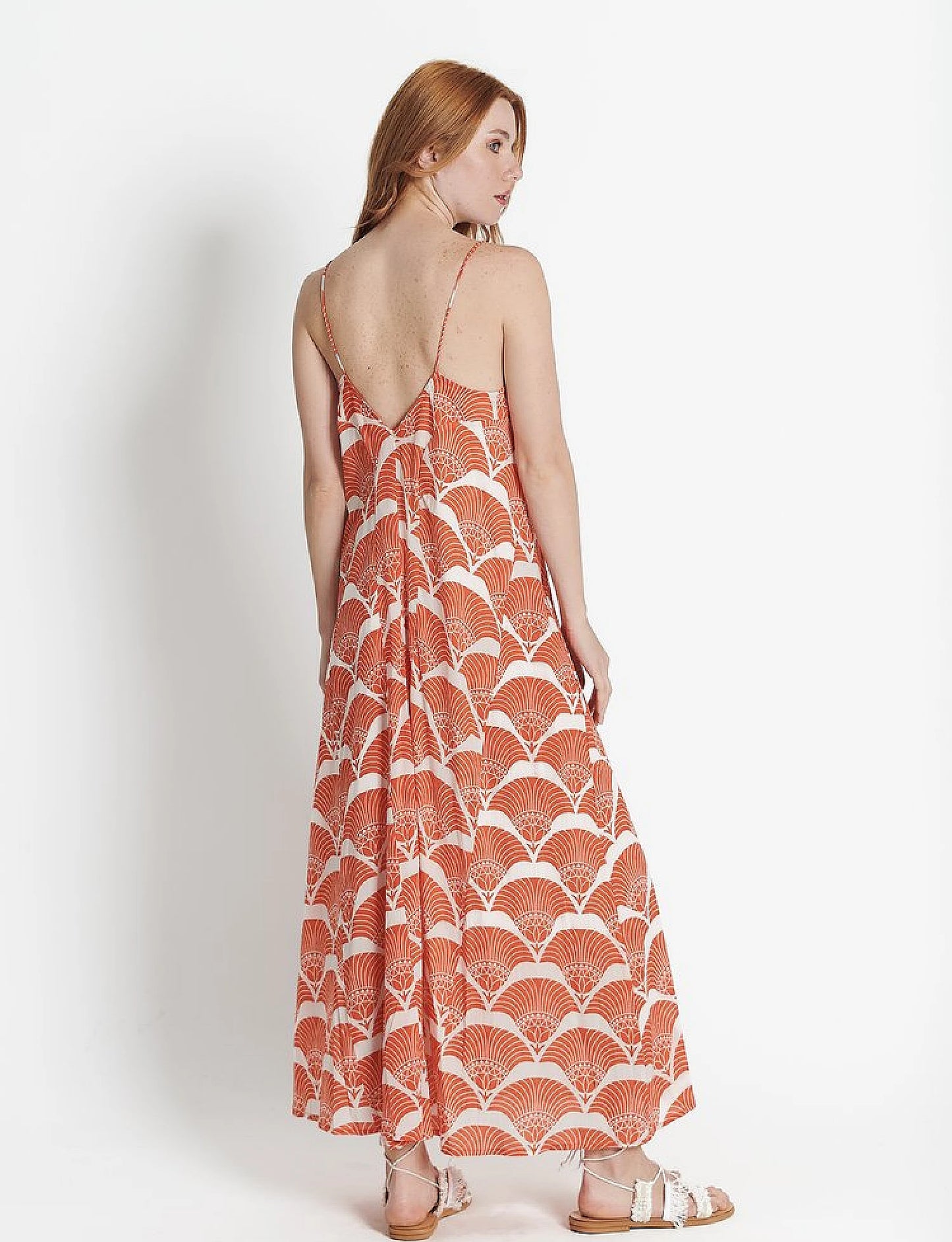 ORANGE LOTUS DRESS