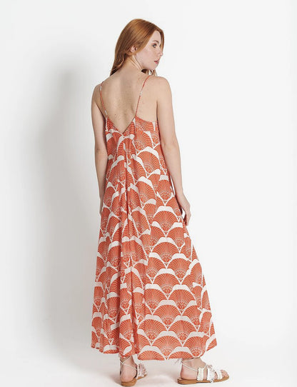 ORANGE LOTUS DRESS