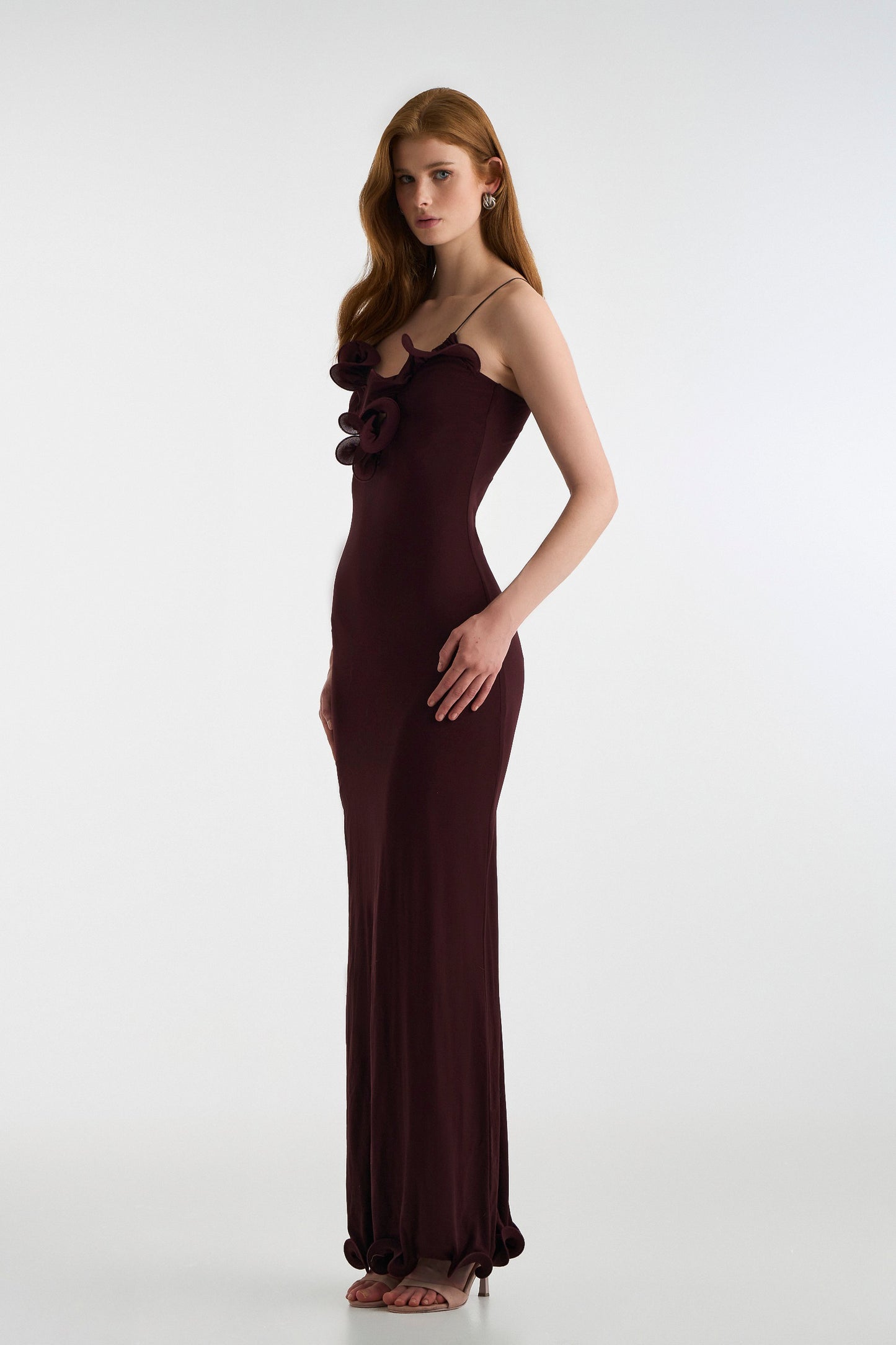 LONG DRESS HILL BURGUNDY
