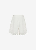 PLEATED WHITE SHORT
