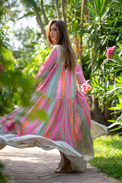 MAXI GREY AND PINK DRESS PROTOFINO
