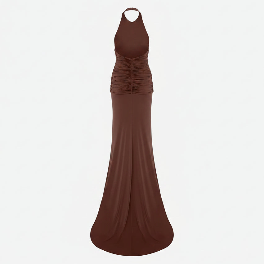 RAMI OPEN-BACK JERSEY MAXI DRESS