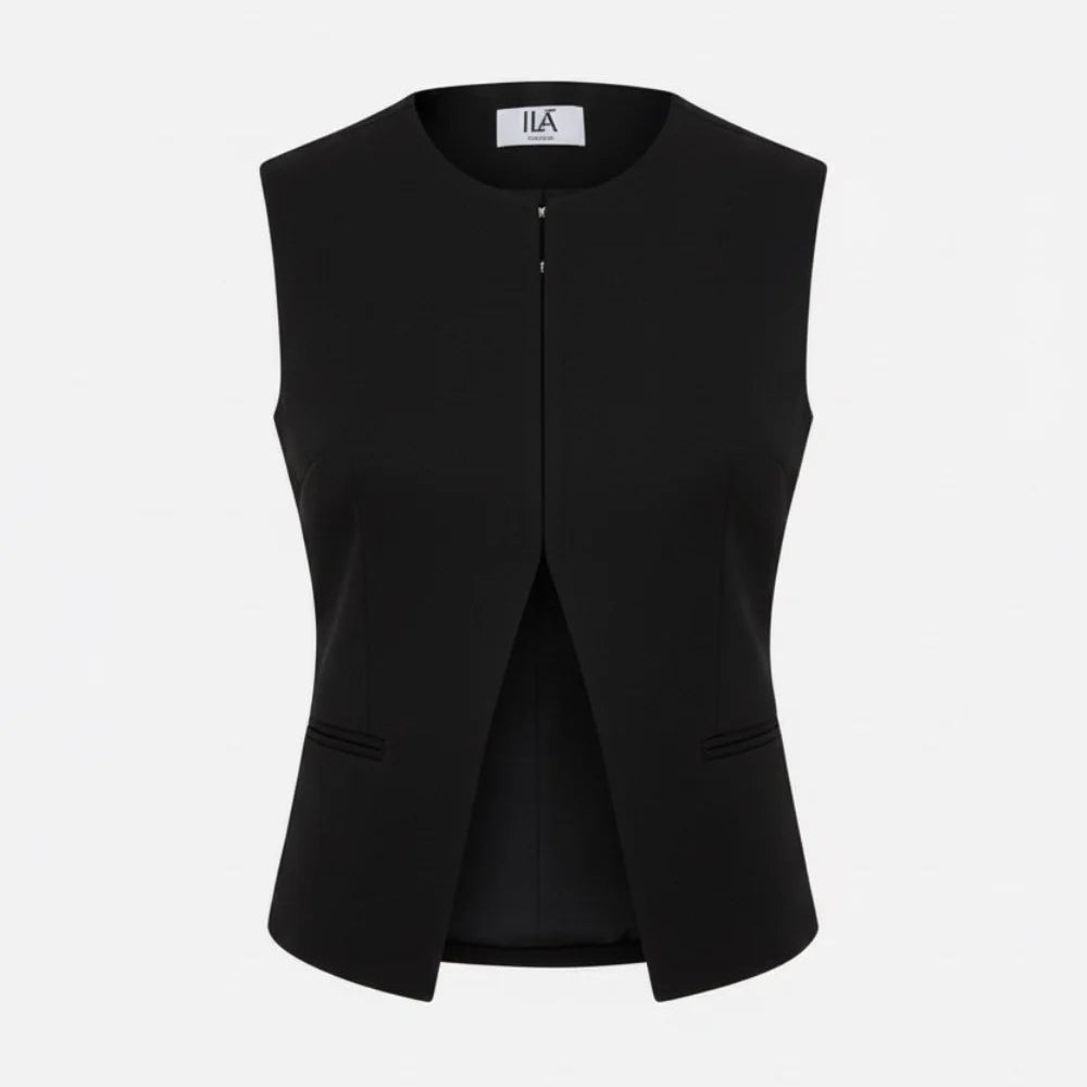 ROMY TAILORED VEST WOMAN WOVEN