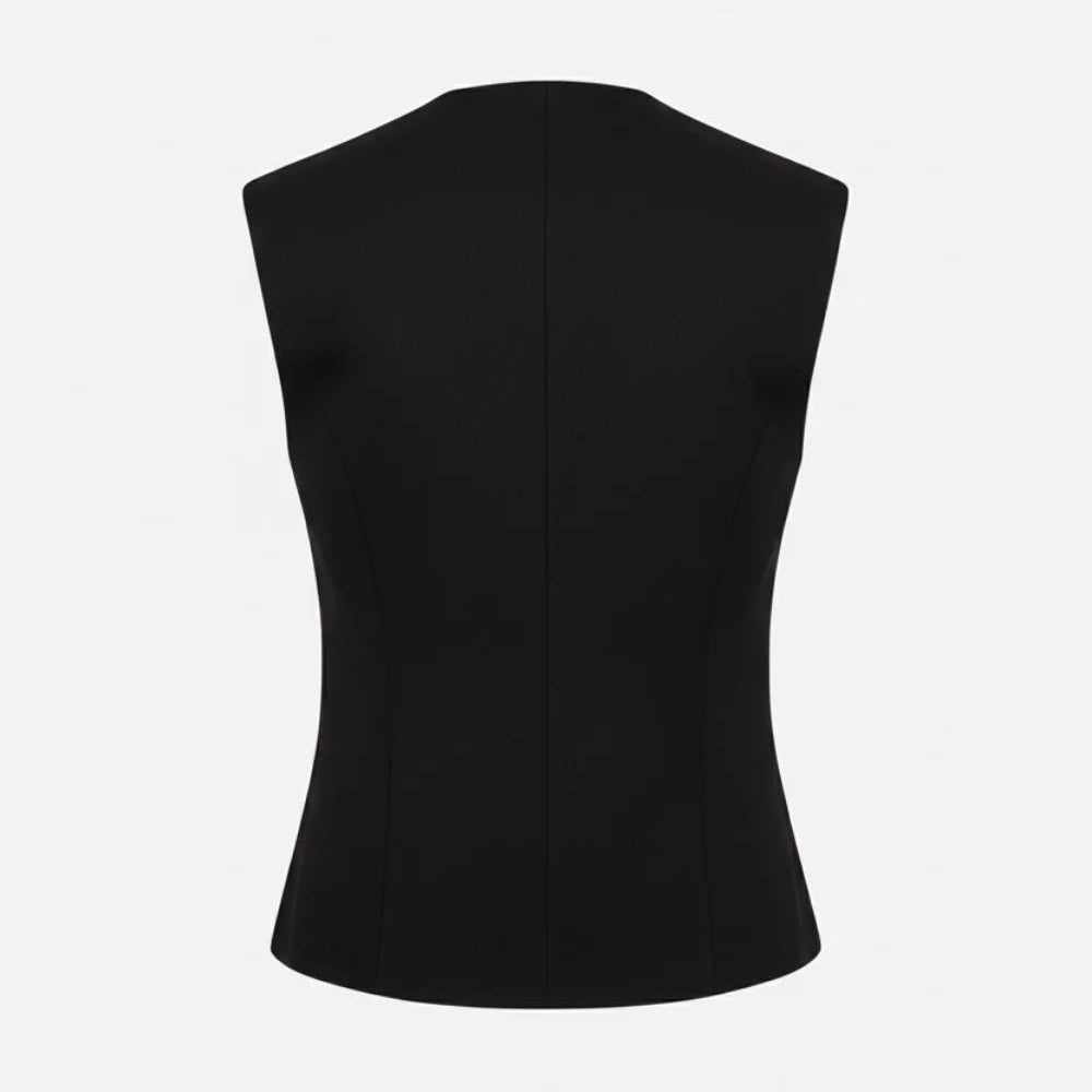 ROMY TAILORED VEST WOMAN WOVEN