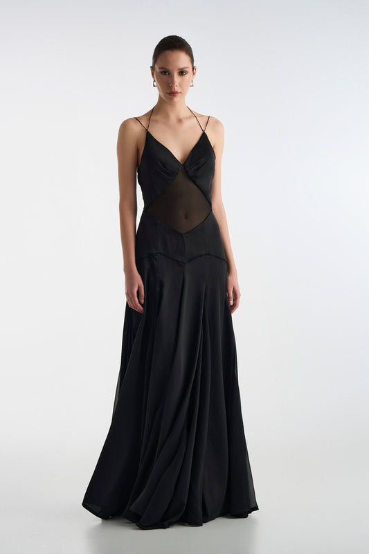 SATIN MAXI DRESS