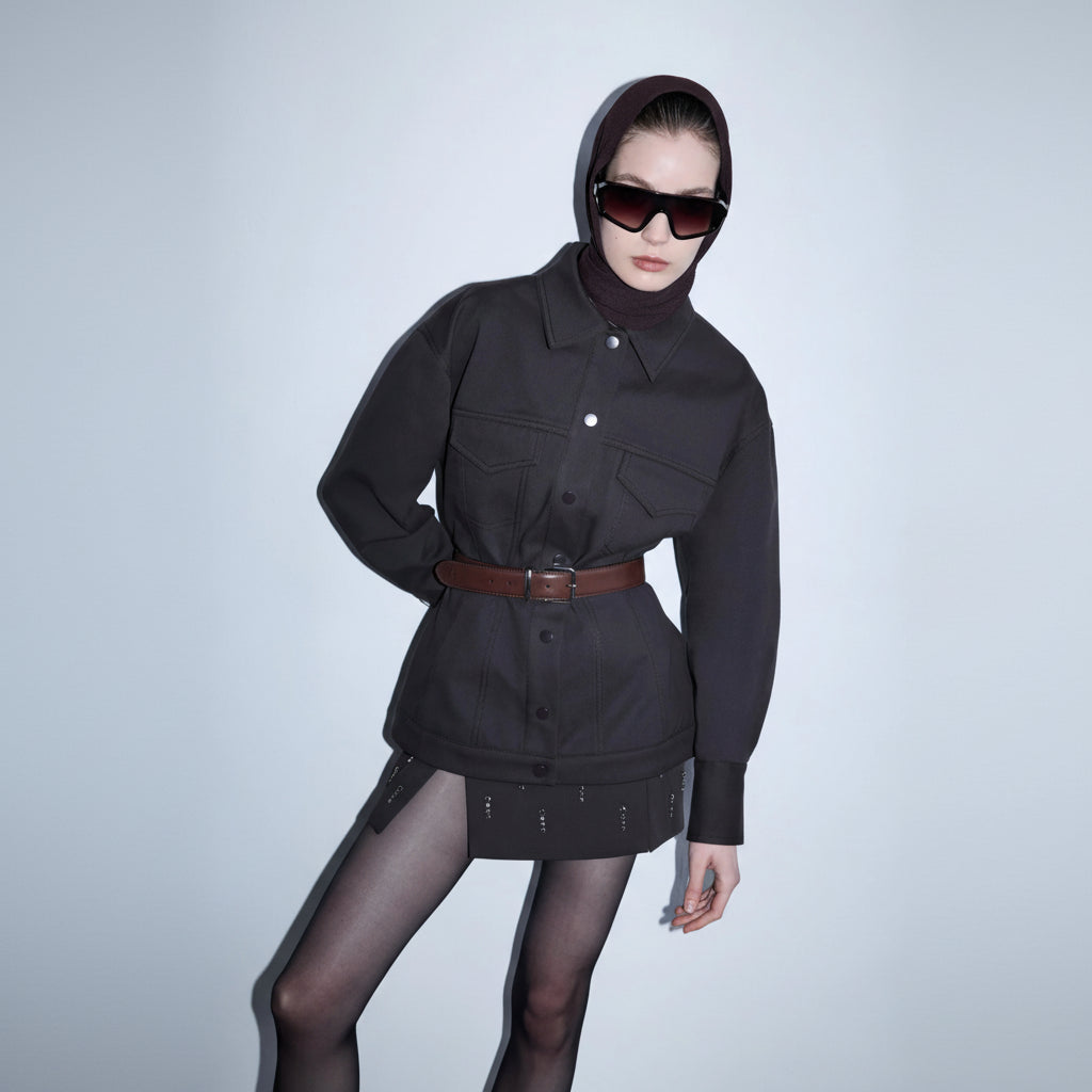 SIENNA MINI SKIRT WITH FRONT SLIT