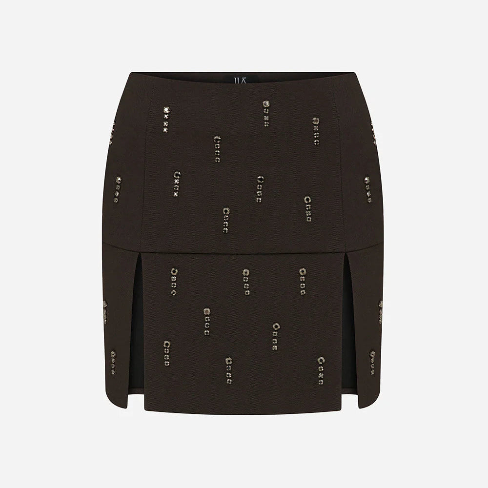 SIENNA MINI SKIRT WITH FRONT SLIT