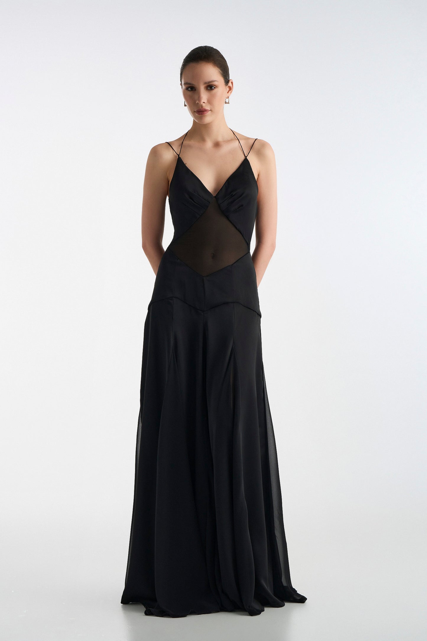 SATIN MAXI DRESS