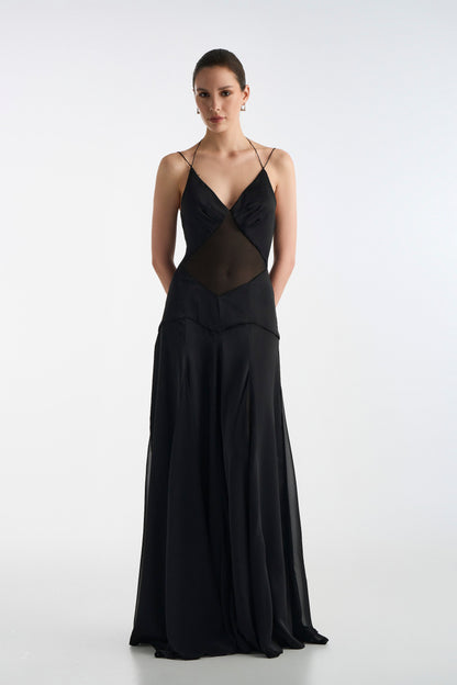 SATIN MAXI DRESS