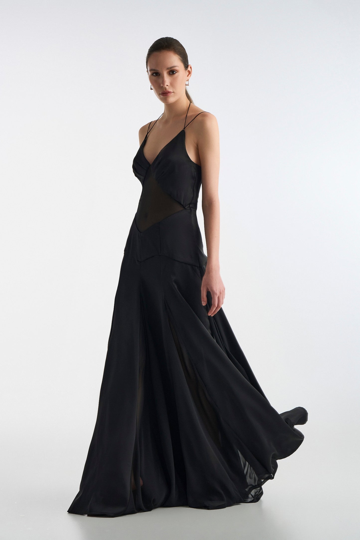 SATIN MAXI DRESS