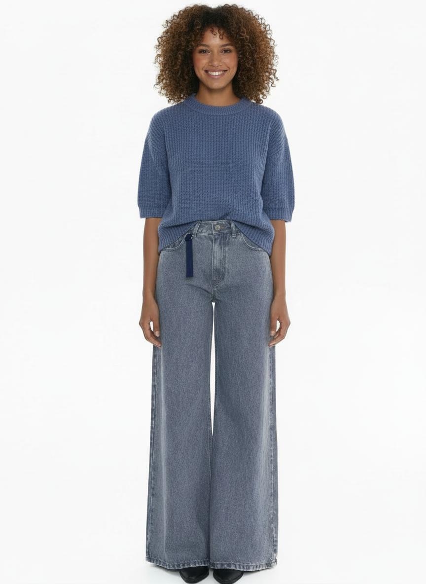 BELEN WIDE LEG PLATINUM GREY