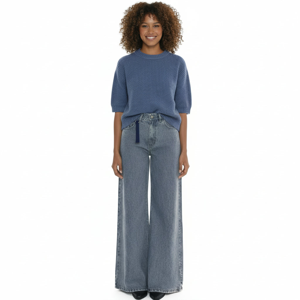 BELEN WIDE LEG PLATINUM GREY