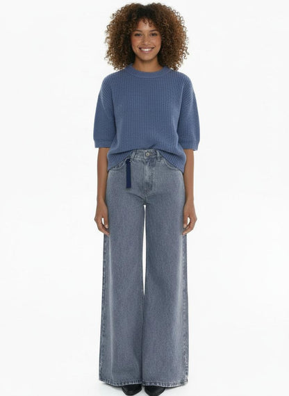 BELEN WIDE LEG PLATINUM GREY