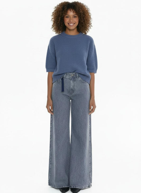 BELEN WIDE LEG PLATINUM GREY